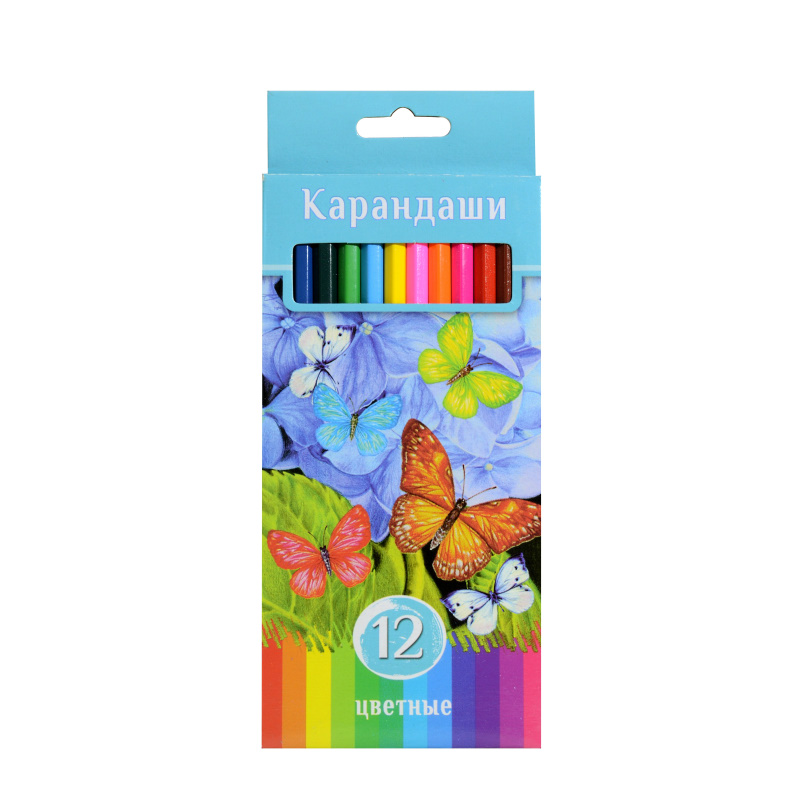 Карандаши цветные "BG" Аквамариновое настроение (12 цветов) — Абсолют