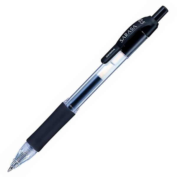 Ручка гелевая автоматическая "ZEBRA Sarasa", 0.5 мм, черная — Абсолют