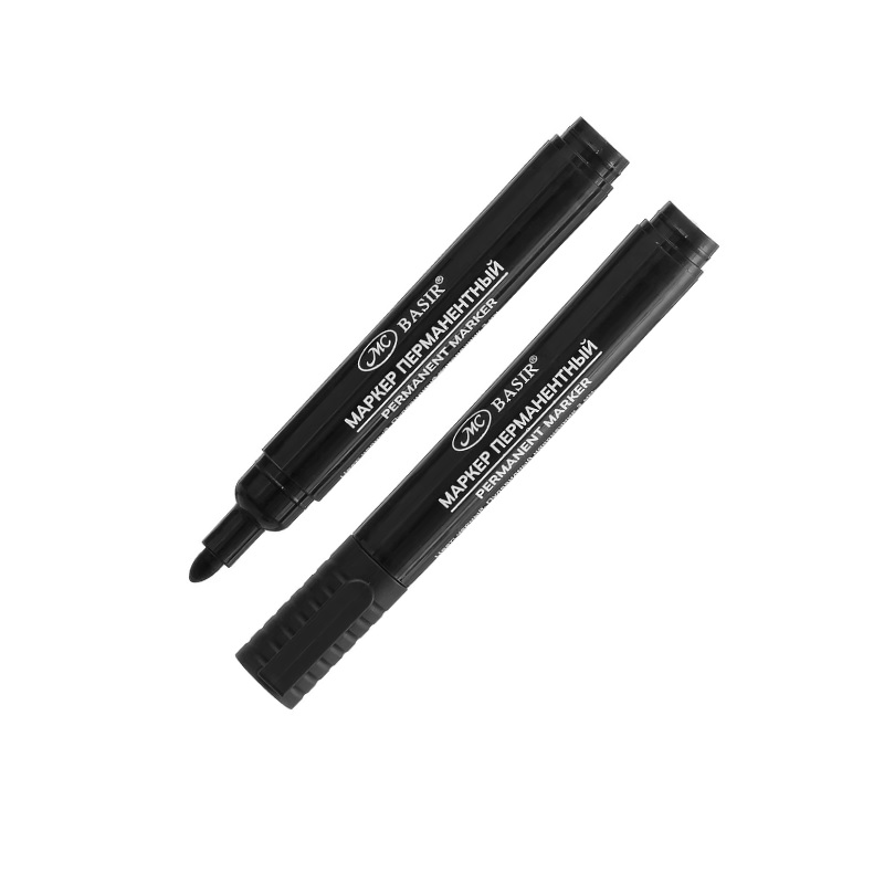 Маркер пер. черный 3,0мм Basir/12/720