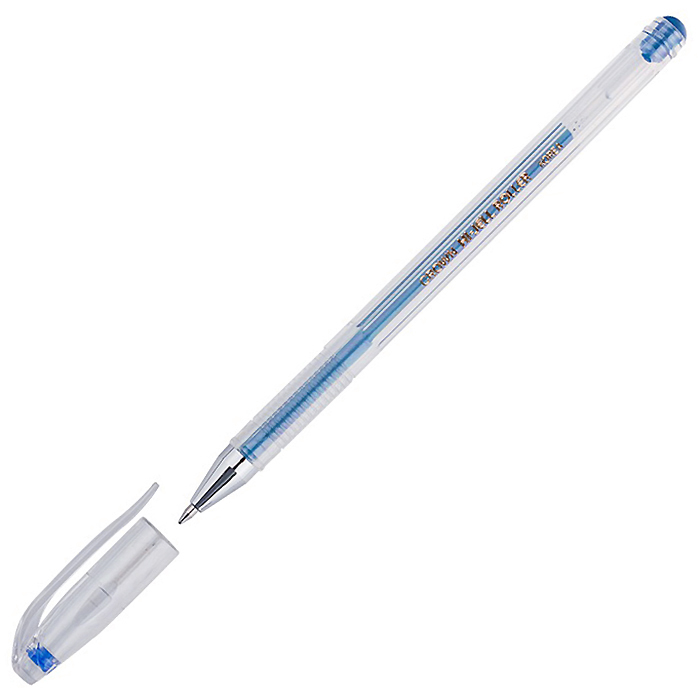 Ручка гелевая "Crown",  0,7 мм, голубой неон — Абсолют