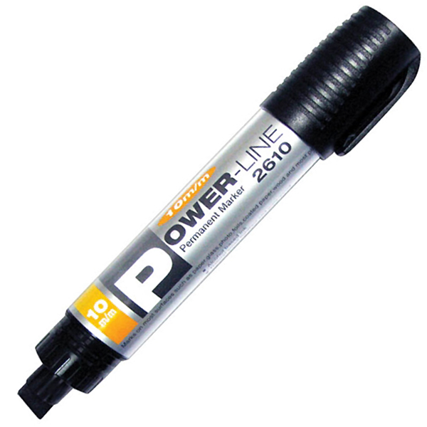 Маркер промышлен. пер. черный 10мм "Line Plus", скош.након./12