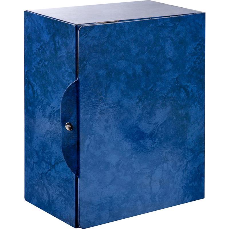 Короб архивный "Attache", 150мм., кнопка, синий мрамор — Абсолют