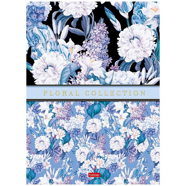 Бизнес-блокнот  А4 080л. тв.пер. "Floral collection",блок 5цв./