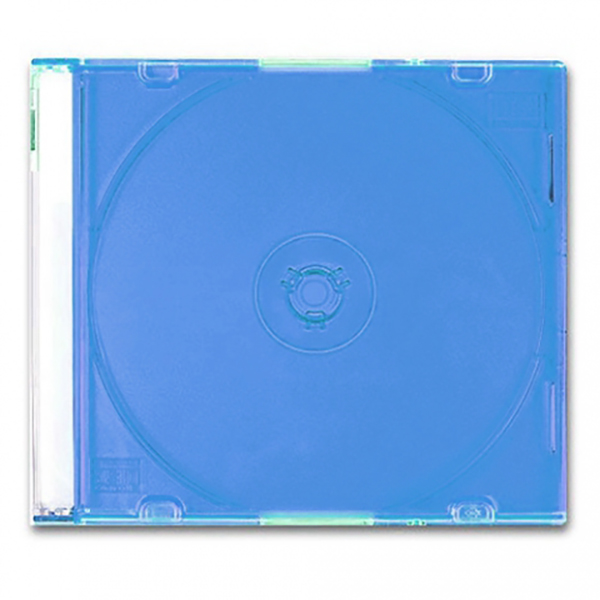 Бокс д/CD (пласт) 1 шт.(Slim) color, синий/200