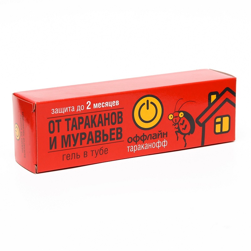 Средство от тараканов, муравьев, гель ТАРАКАНОФФ Оффлайн, 75мл