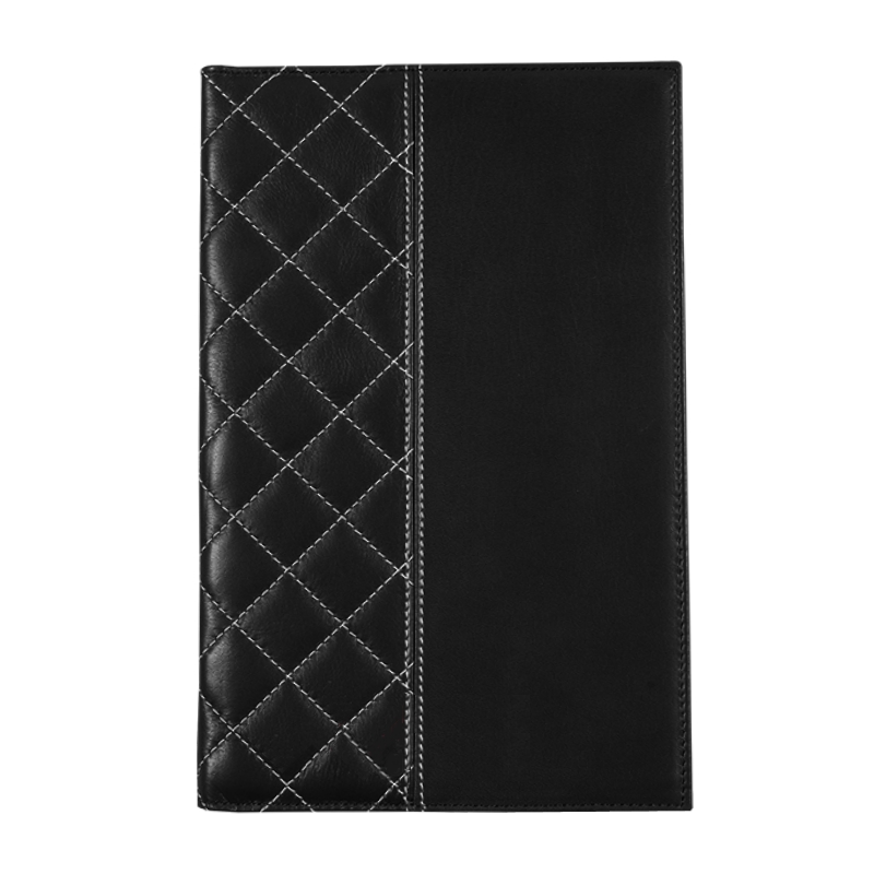 Ежедневник недат.150х240мм, нат.кож.,ELEGANTE,т/б,чер,з/ср