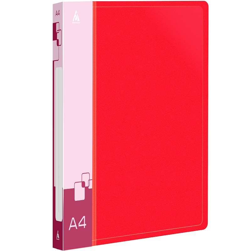 Папка скоросшиватель Бюрократ + карм+ инд. 15мм., 700мкм, красная