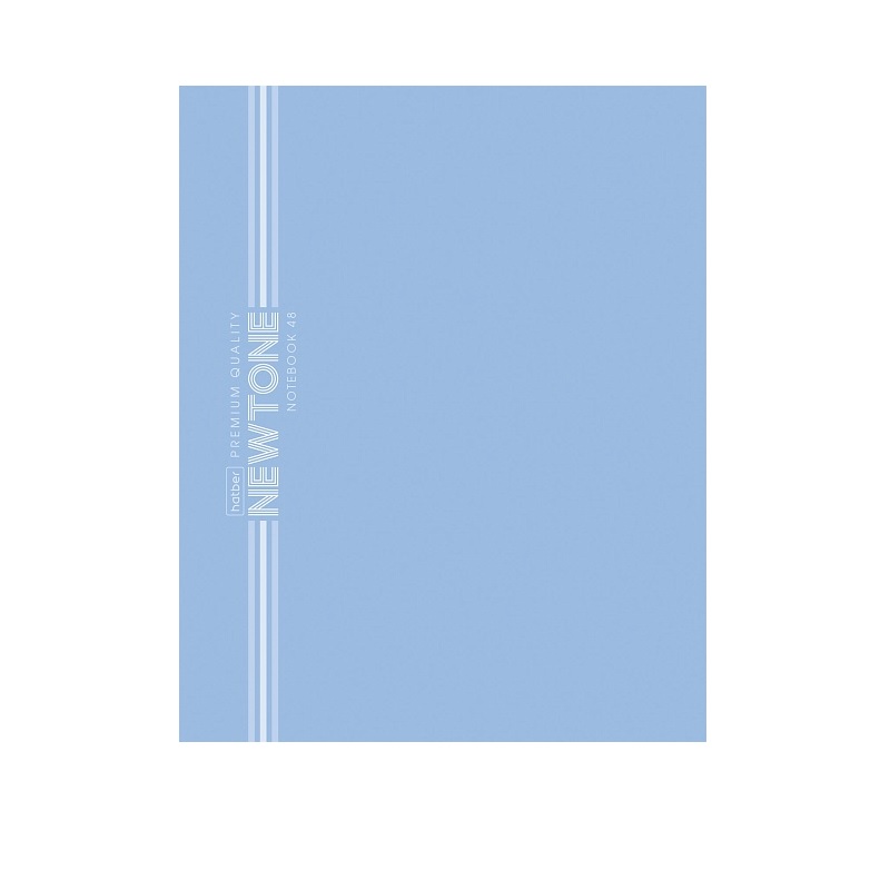 Тетрадь  А5  48л. кл. скоба  "Хатбер"NEWtone Pastel", ламинац.Soft-touch, мел.картон, Голубая дымка 