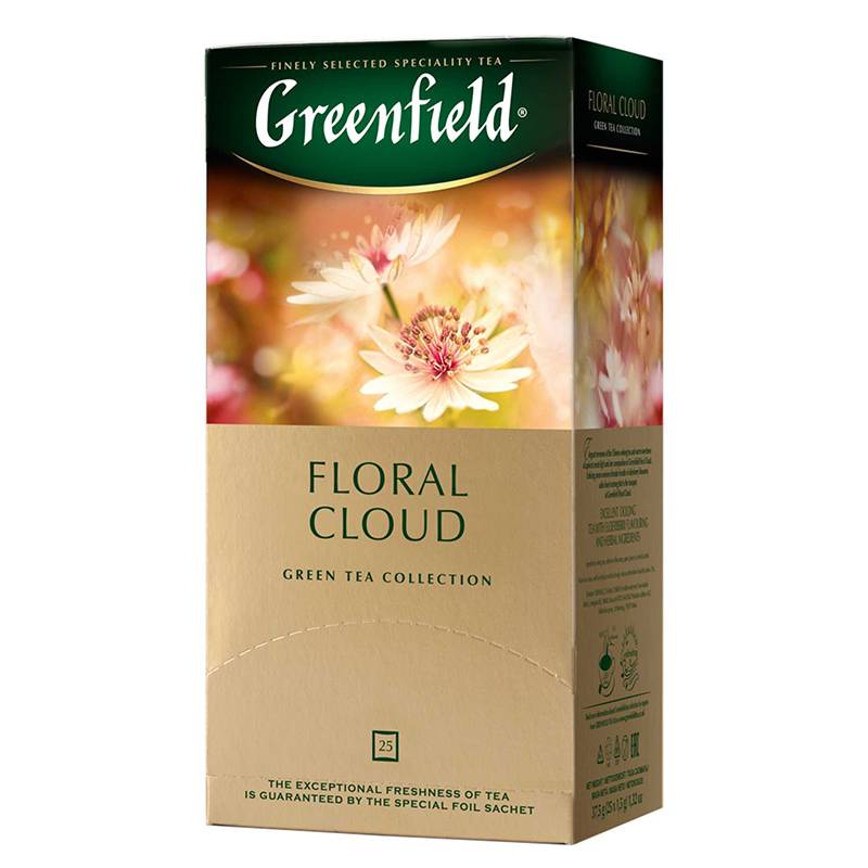 Зеленый чай Greenfield "Floral Cloud", 25 пакетиков, бузина — Абсолют
