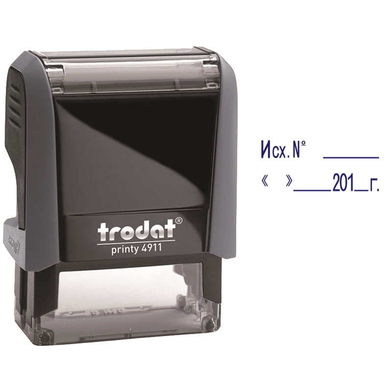 Штамп TRODAT "Исходящий номер" + дата (38х14 мм) — Абсолют