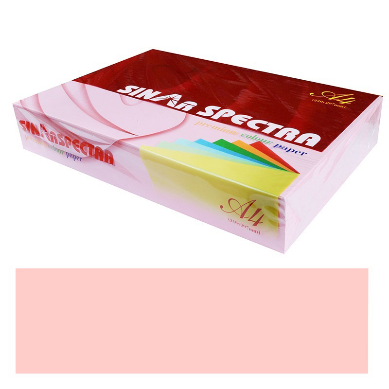 Бумага цветная  APP "SINAR SPECTRA", A4, розовый (PINK) — Абсолют