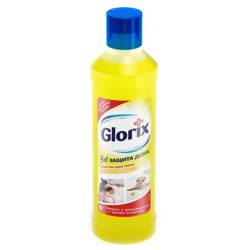 /М Моющее средство д/полов "Glorix"Лимонная Энергия" 1л/12 /М Моющее средство д/полов "Glorix"Лимонная Энергия" 1л/12