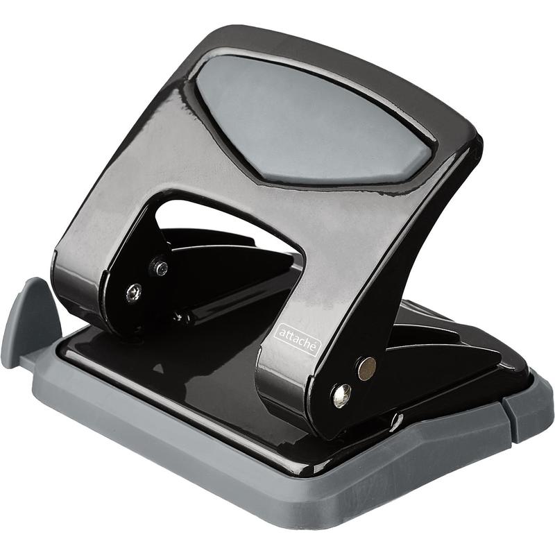 Дырокол на  35л. Attache метал.,черный, с блокиратором /