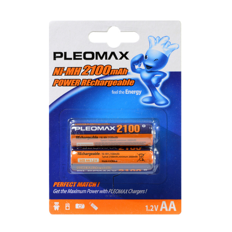Аккумулятор АА/ Pleomax 2100 Ni-MH,блистер 2 шт./8 Аккумулятор АА/ Pleomax 2100 Ni-MH,блистер 2 шт./8