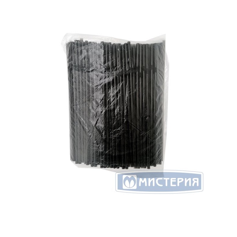 М/Трубочки д/коктейля 0,5х21см, черн. (250шт.) с изг.