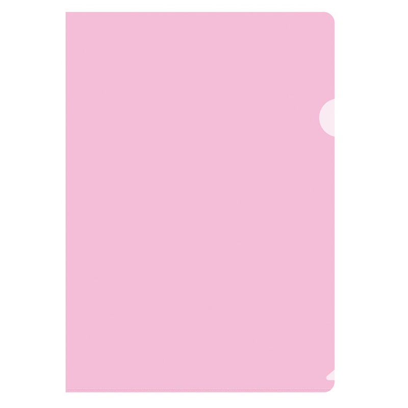 Папка-уголок "Бюрократ Pastel" А4 180мкм, розовый — Абсолют