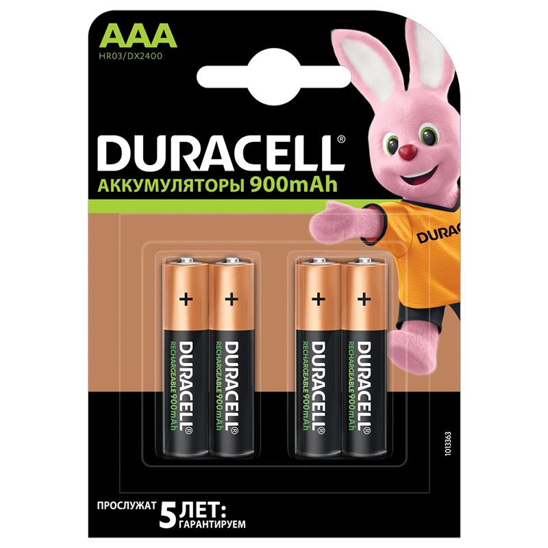Аккумулятор ААA/ Duracell 850mAh/900mA, предзаряж., блистер 4 шт./10