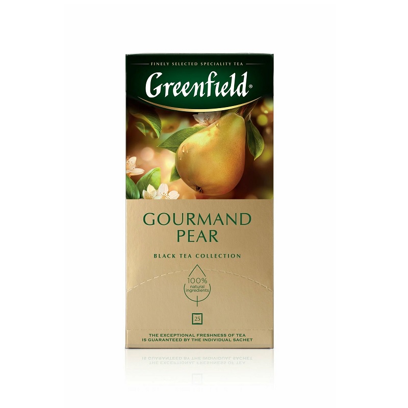 Чай  25 пак. Гринфилд Gourmand Pear 1,5г, черный аромат /10