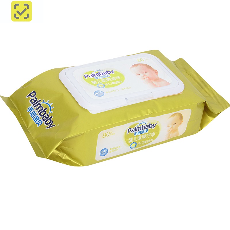 Салфетки влажные Palmbaby 80шт. детские, экстр.растит., 150*200мм, DS180, клапан/24