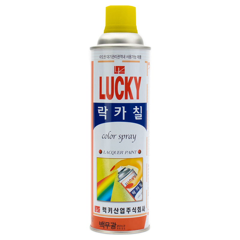Краска-аэрозоль Lucky, желтая, 530мл Краска-аэрозоль Lucky, желтая, 530мл