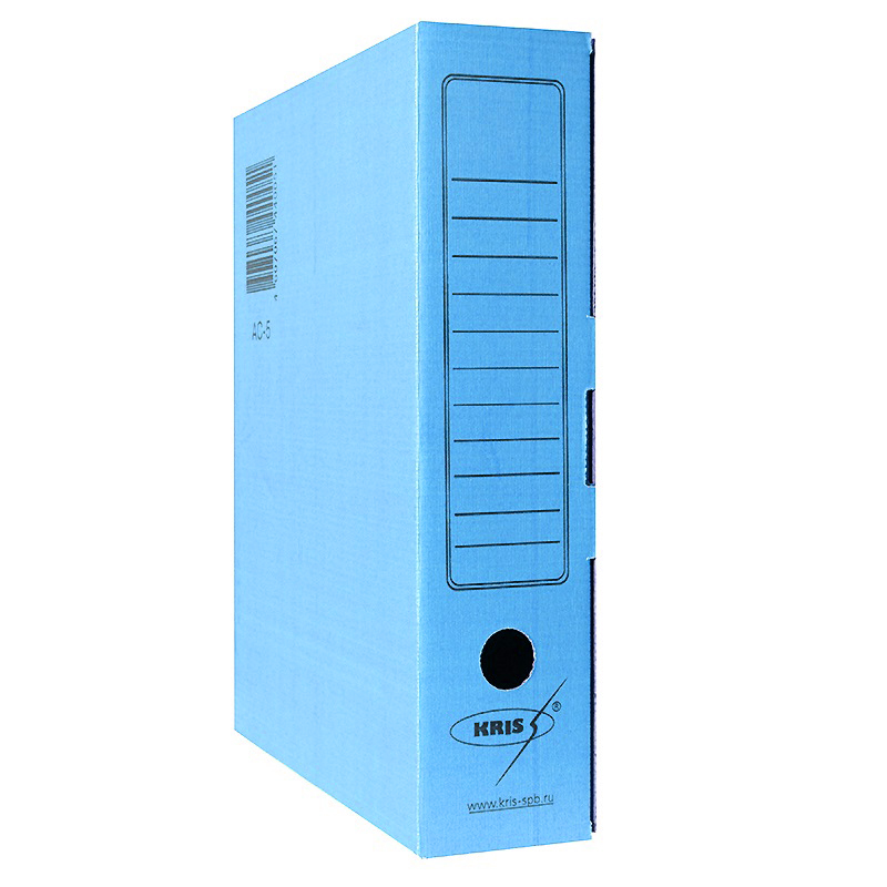 Короб архивный "KRIS", 80 мм, разборный, синий — Абсолют