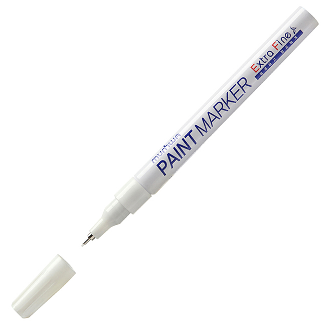 Маркер - краска белый 1,0мм, MunHwa "Extra Fine Paint Marker", нитро-основа