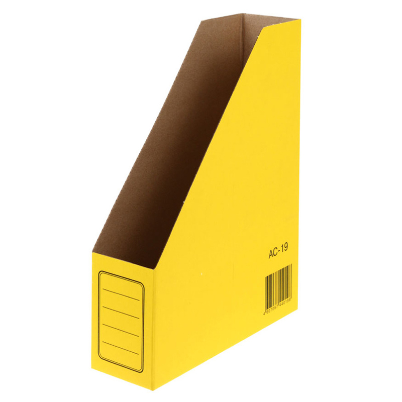 Папка-лоток архивная "Kris", 75 мм, желтый — Абсолют