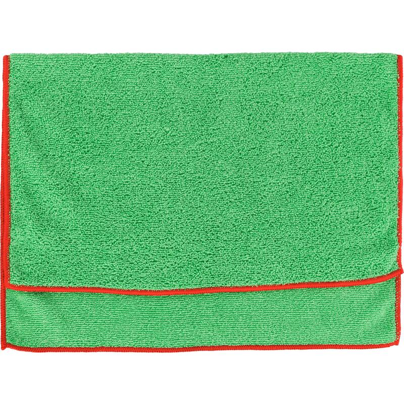 Салфетка микрофибра универс. 40х50см 220г/м2 (1шт), цв.зелен, край красн./50 Салфетка микрофибра универс. 40х50см 220г/м2 (1шт), цв.зелен, край красн./50