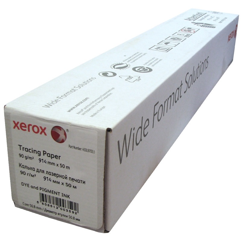 Калька  914ммх50м, 90г. XEROX Inkjet Tracing Paper Roll