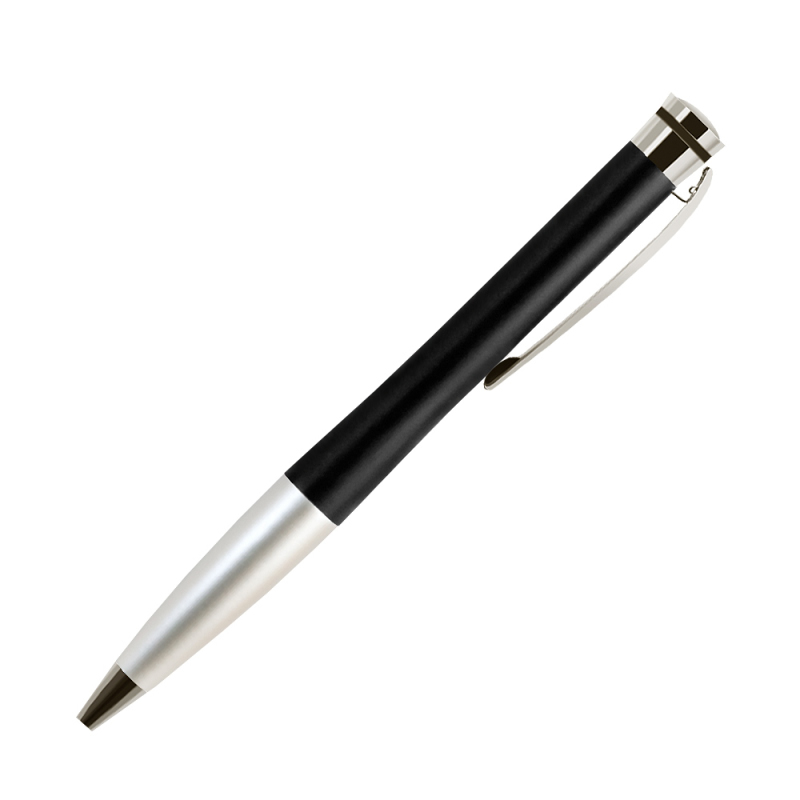 Ручка шариковая  Portobello "Megapolis", корпус черный/серебро, синяя — Абсолют