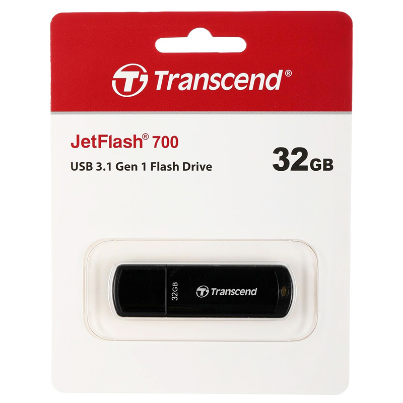 Память USB 3.1 "Transcend JF 700 Black", 32Гб., черный — Абсолют