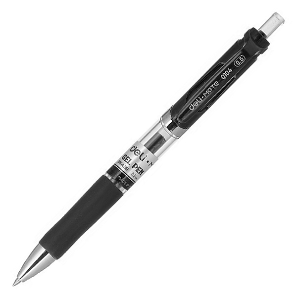 Ручка гелевая "Deli Mate" 0.5мм., автомат, черная — Абсолют