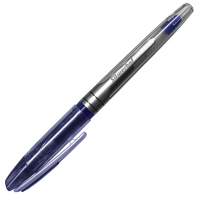 *Ручка гел. син. 0,5мм Silwerhof Saber, иглов.наконеч.