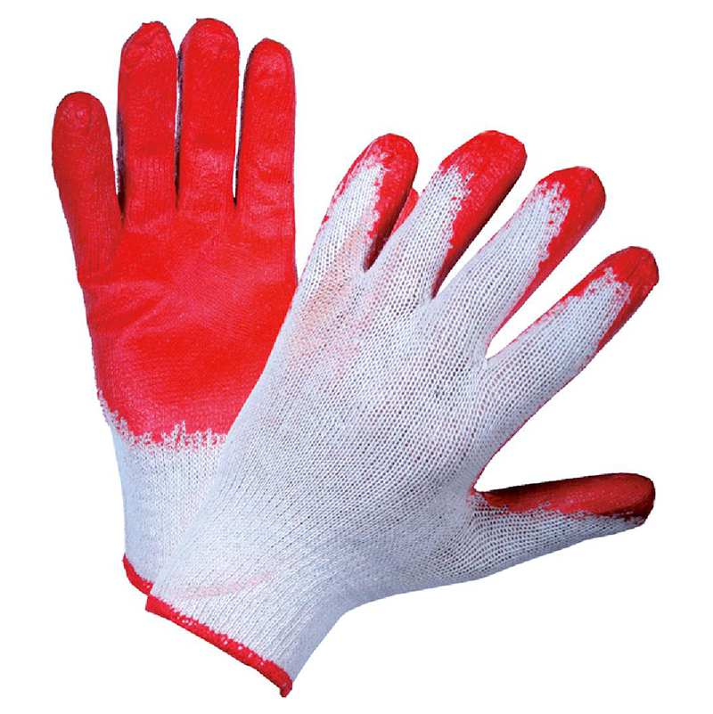 Перчатки рабочие, х/б (прорезиненные, красная ладонь) — Абсолют