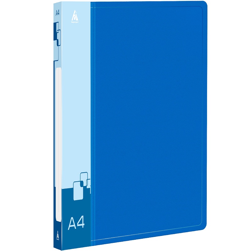 Папка скоросшиватель Бюрократ + карм+ инд. 15мм., 700мкм, синий