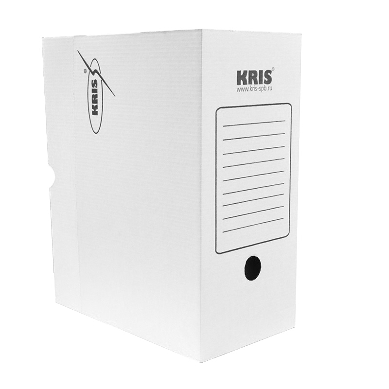 Короб архивный "KRIS", 150 мм, разборный, белый — Абсолют
