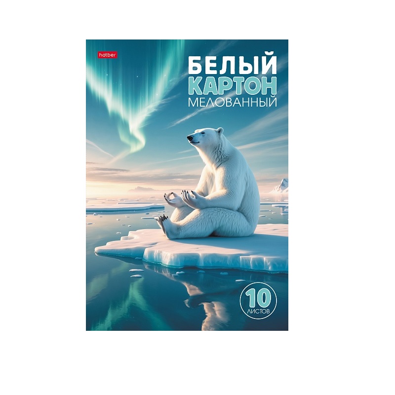 КАРТОН бел. А4 мелов. 10л., Полярный мыслитель, в папке
