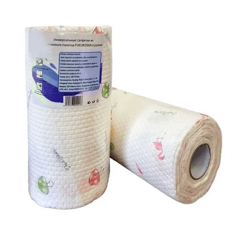 Салфетки из нетканного полотна "FukuroSan" (50шт.), в рулоне/