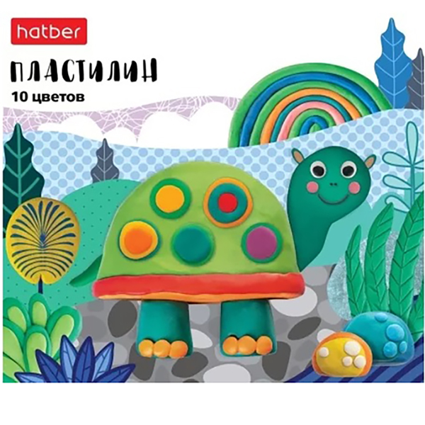 Пластилин 10 цв.    200г.  "Хатбер"Colora" 