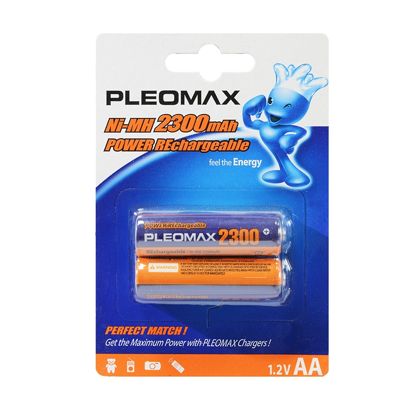 Аккумулятор АА/ Pleomax 2300 Ni-MH,блистер 2 шт./8