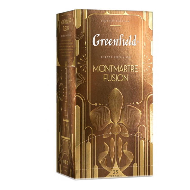 Чай Greenfield "Monmartre Fusion" 25 пакетиков, цветочный — Абсолют