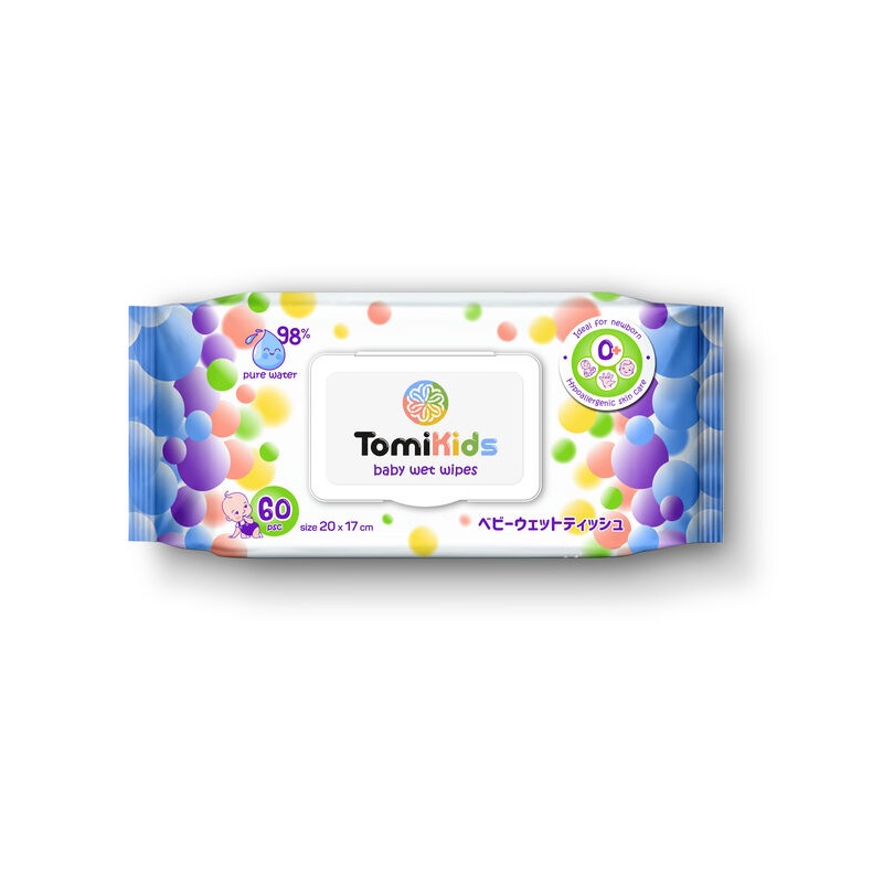 Салфетки влажные  TomiKids 60шт./3