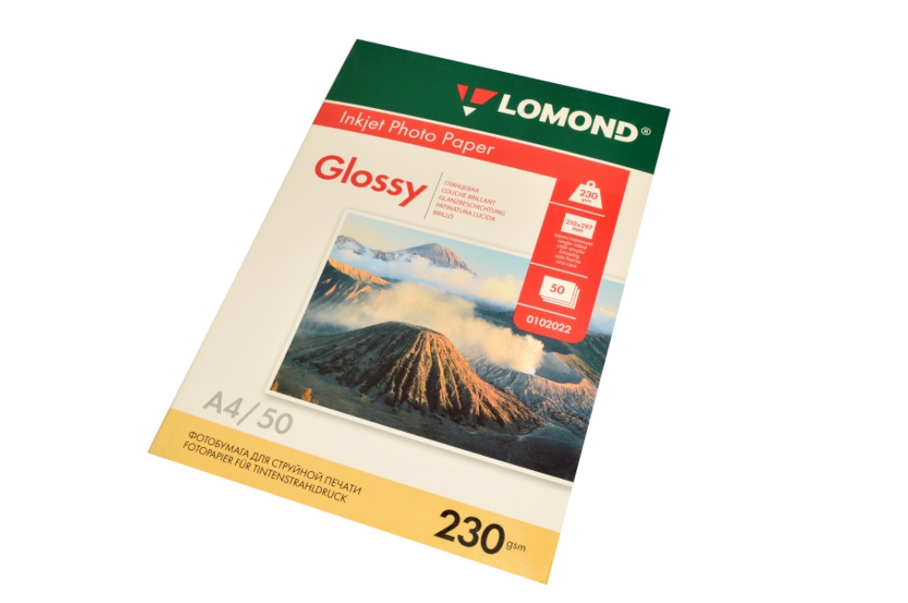 Бумага Lomond А4 1стор. глянц.230г. (50л.)