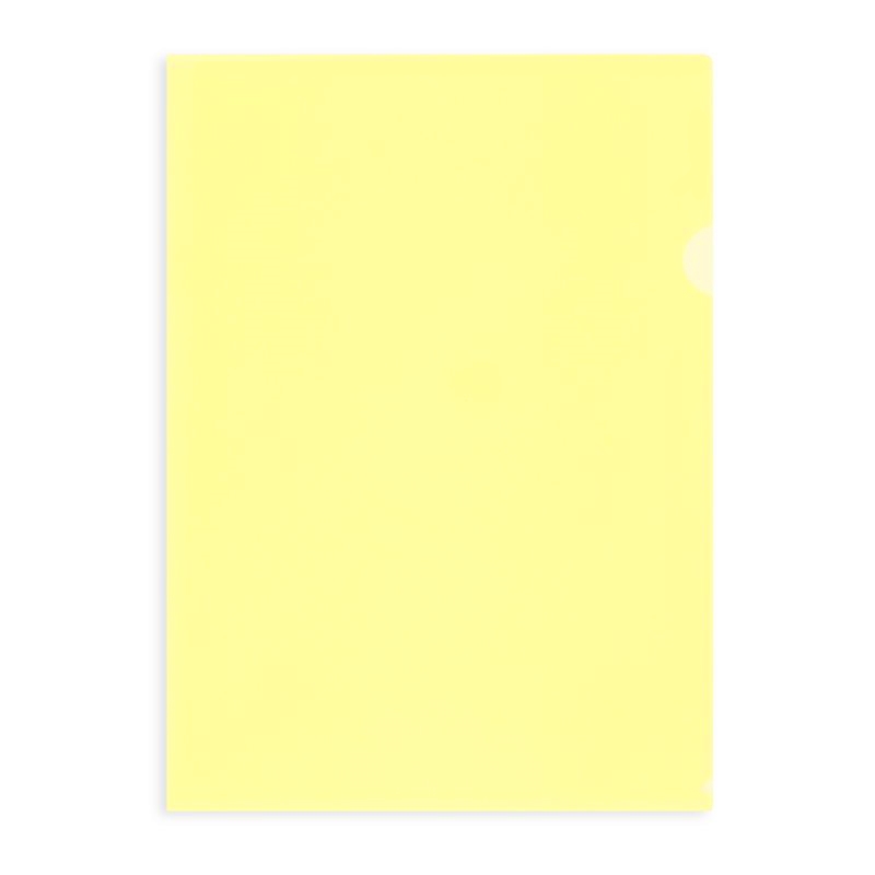 Папка-уголок, A4, пластик, желтая, прозрачная — Абсолют