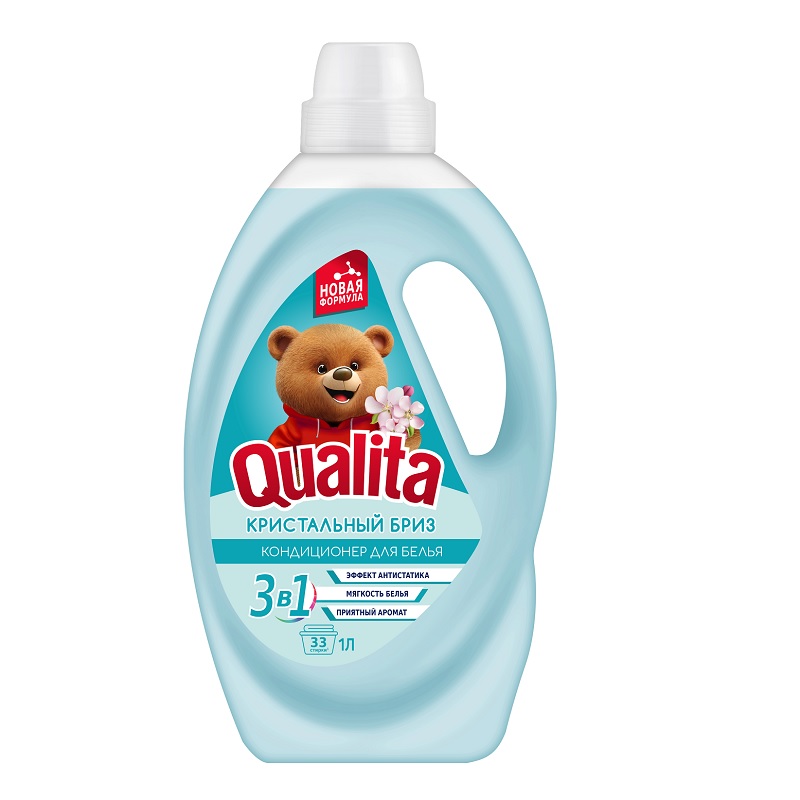 Кондиционер д/белья 1 л "Qualita" кристальный бриз
