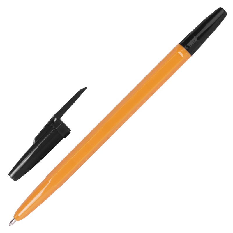 Ручка шариковая "Corvina-51", 0.7мм., черная, желтый корпус — Абсолют