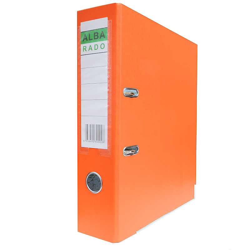 Папка-регистратор "ALBA RADO" 70мм., А4, PVC/бумага, оранжевый — Абсолют
