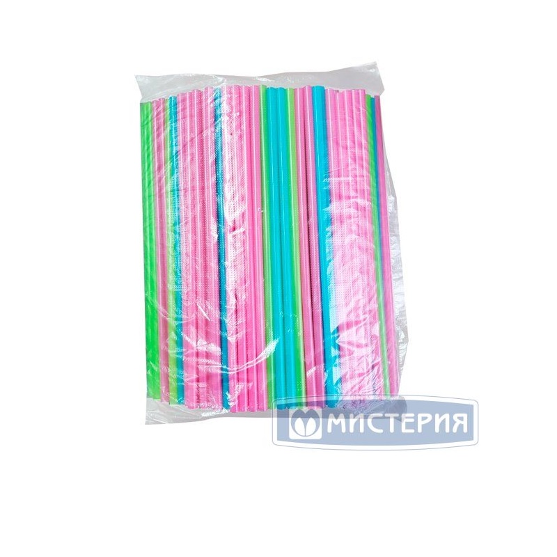 М/Трубочки д/коктейля 0,7х21см, цвет. (250шт.)