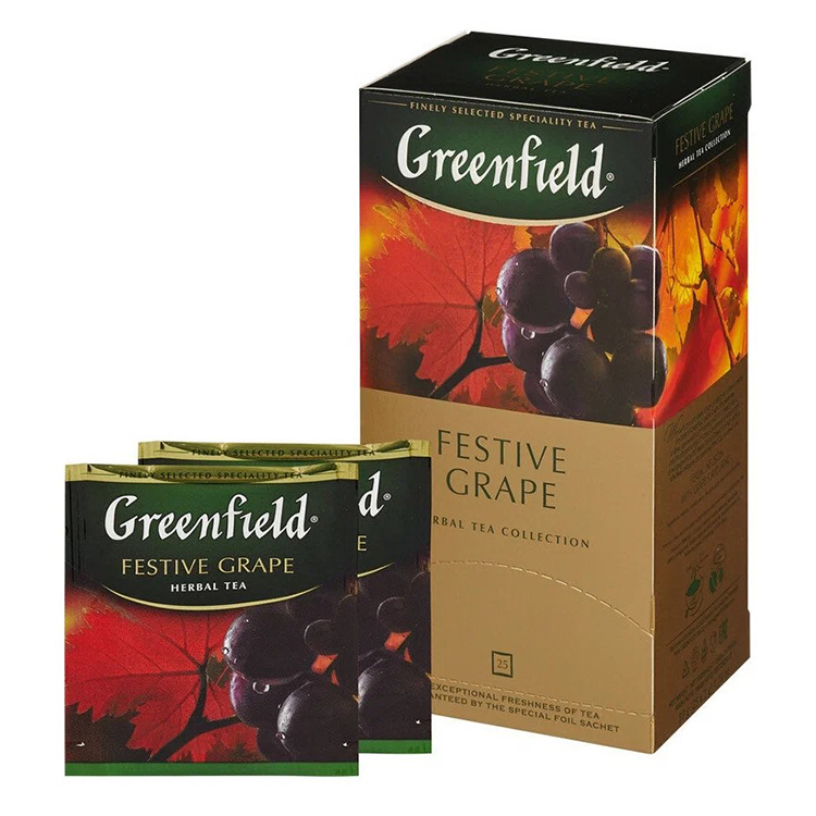 Чай Greenfield "Festive Grape" 25 пакетиков, фруктовый  — Абсолют