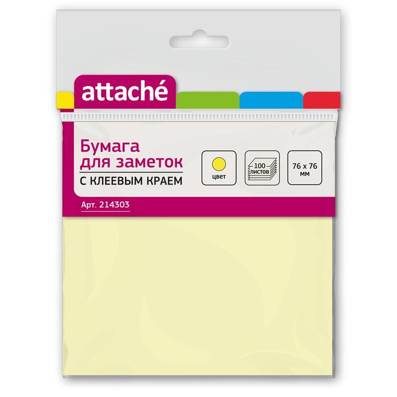Блок с кл.сл.76*76 Attache 100л., желтый